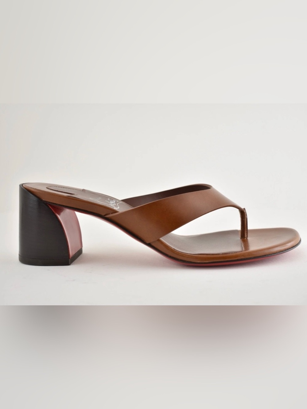 Christian Louboutin Jane Tonga 55 Mule, Dark Carmen, Size 38 (8) NIB